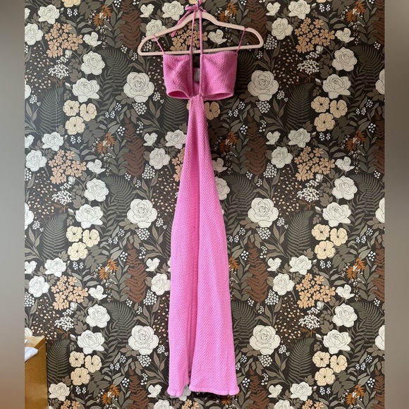 Victor Glemaud Knit Cutout Midi Dress in pink size small - Picture 6 of 9